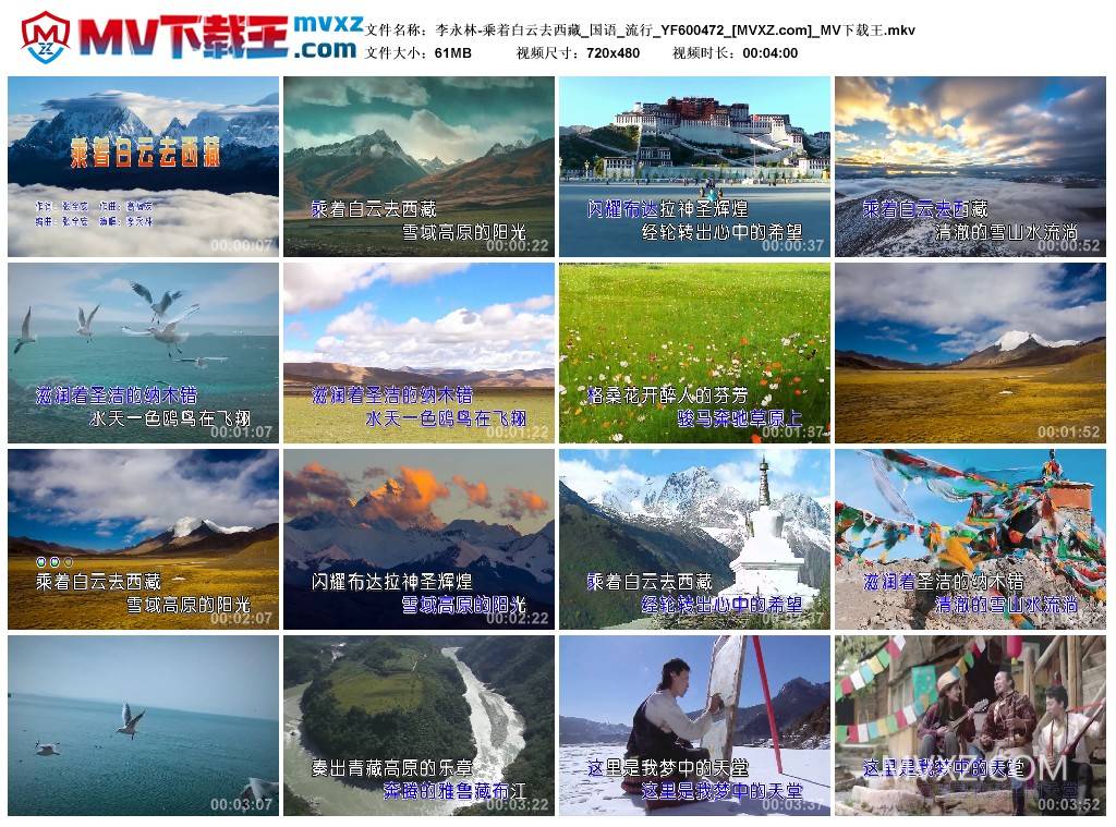 李永林-乘着白云去西藏_国语_流行_YF600472